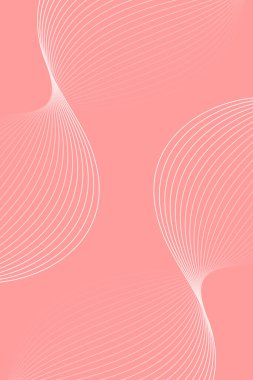 Pankart dalgalarıyla soyut arkaplan. Standart poster boyutunda. Çizgileri olan vektör arkaplanı. Tasarım elementi izole edildi. Kırmızı gradyan. Broşür, kitapçık. Yaz, bahar. Anneler Günü