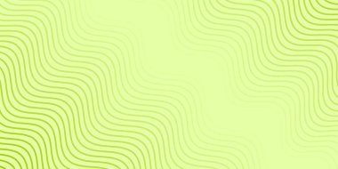 Pankart dalgalarıyla soyut arkaplan. Orta boy pankart. Satır izole edilmiş vektör arkaplanı. Tasarım elementi. Yeşil gradyan. Açık yeşil renk. Yaz, bahar. Broşür, kitapçık.