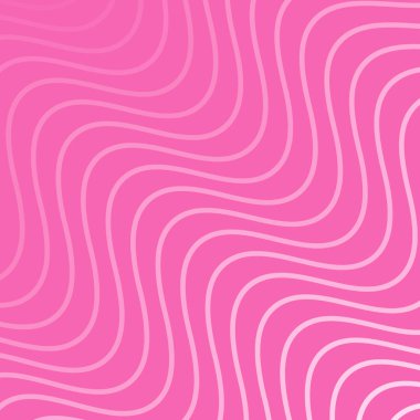 Dalgalarla soyut arkaplan. Çizgileri olan vektör pankartı. Müzik albümü, poster, kart, reklam için arka plan. Pembede izole edilmiş tasarım için geometrik element. Pembe gradyan. Sevgililer Günü. Aşk