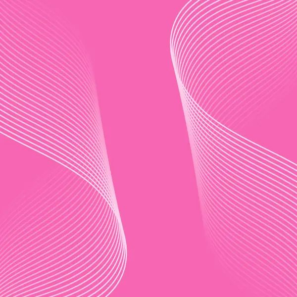 Dalgalarla soyut arkaplan. Çizgileri olan vektör pankartı. Müzik albümü, poster, kart, reklam için arka plan. Pembede izole edilmiş tasarım için geometrik element. Pembe gradyan. Sevgililer Günü. Aşk