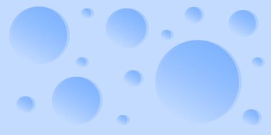 Çemberli, baloncuklu soyut bir arka plan. Orta boy pankart. Tasarım elementi. Broşür, broşür, broşür, broşür, poster için vektör arkaplan. Mavi renk. Yaz, kış