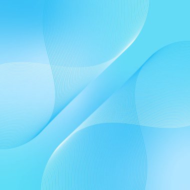 Çizgiler ve ızgara ile soyut arkaplan. Dalgalı vektör pankartı. Poster, kart, broşür, broşür, broşür için arka plan. Tasarım için geometrik element. Mavi Gradyan