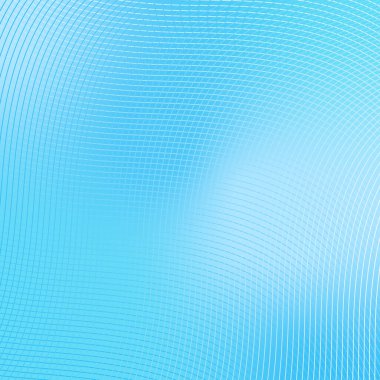 Çizgiler ve ızgara ile soyut arkaplan. Dalgalı vektör pankartı. Poster, kart, broşür, broşür, broşür için arka plan. Tasarım için geometrik element. Mavi Gradyan