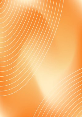 Dalgalarla soyut arkaplanı bulanıklaştırmış. Örgü gradyanı. Standart poster boyutunda. Pankart, broşür, broşür için arka plan. Renkli, turuncu, sarı, bej