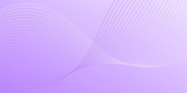 Çizgiler ve dalgalarla soyut bir arkaplan. Orta boy pankart. Tasarım elementi. Broşür, broşür, broşür, broşür, poster için vektör arkaplan. Mor renkte. Yaz