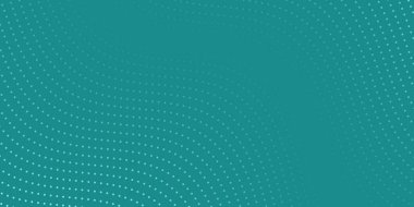 Noktalı ve dalgalı soyut bir arkaplan. Orta boy pankart. Tasarım elementi. Broşür, broşür, broşür, broşür, poster için vektör arkaplan. Turkuaz gradyan. Yeşil