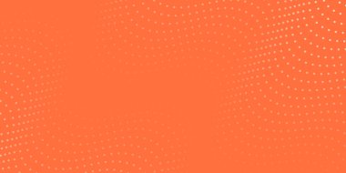 Noktalı ve dalgalı soyut bir arkaplan. Orta boy pankart. Tasarım elementi. Broşür, broşür, broşür, broşür, poster için vektör arkaplan. Turuncu eğilim