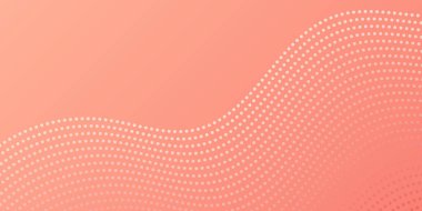 Noktalı ve dalgalı soyut bir arkaplan. Orta boy pankart. Tasarım elementi. Broşür, broşür, broşür, broşür, poster için vektör arkaplan. Turuncu ve bej gradyan