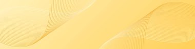 Çizgiler ve dalgalarla soyut bir arkaplan. Web pankartı boyutu. Tasarım elementi. Broşür, broşür, broşür, broşür, poster için vektör arkaplan. Sarı renkte. Yaz, sonbahar