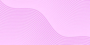 Noktalı ve dalgalı soyut bir arkaplan. Orta boy pankart. Tasarım elementi. Broşür, broşür, broşür, broşür, poster için vektör arkaplan. Pembe gradyan