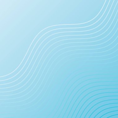 Çizgilerle soyut arkaplan. Dalgalı vektör pankartı. Poster, kart, broşür, broşür, broşür için arka plan. Tasarım için geometrik öge izole edildi. Mavi Gradyan