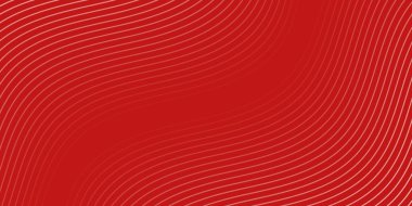 Çizgiler ve dalgalarla soyut bir arkaplan. Orta boy pankart. Tasarım elementi. Broşür, broşür, broşür, broşür, poster için vektör arkaplan. Kırmızı gradyan. Aşk, Sevgililer Günü