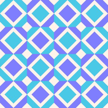 Şekilli soyut geometrik arkaplan. Kusursuz vektör deseni. Mavi ve bej rengi