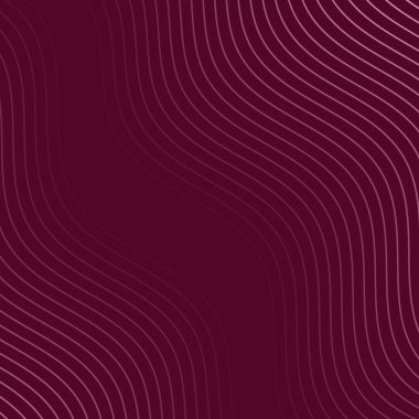 Çizgilerle soyut arkaplan. Dalgalı vektör pankartı. Poster, kart, broşür, broşür, broşür için arka plan. Tasarım için geometrik element. Burgundy gradyanı. Sevgililer Günü