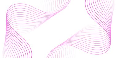 Çizgiler ve dalgalarla soyut bir arkaplan. Web pankartı boyutu. Tasarım elementi beyazda izole edildi. Broşür, broşür, broşür, broşür, poster için vektör arkaplan. Pembe ve beyaz gradyan
