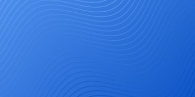 Çizgiler ve dalgalarla soyut bir arkaplan. Orta boy pankart. Tasarım elementi. Broşür, broşür, broşür, broşür, poster için vektör arkaplan. Mavi Gradyan