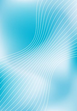 Dalgalarla soyut arkaplanı bulanıklaştırmış. Örgü gradyanı. Standart poster boyutunda. Renkli, mavi, beyaz. Pankart, broşür, kitapçık için arkaplan