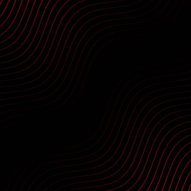 Çizgilerle soyut arkaplan. Dalgalı vektör pankartı. Poster, kart, broşür, broşür, broşür için arka plan. Tasarım için geometrik element. Kırmızı ve siyah eğim. Kara Cuma bayrağı