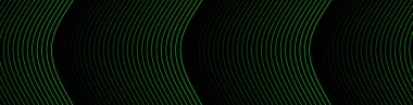 Çizgiler ve dalgalarla soyut bir arkaplan. Web pankartı boyutu. Tasarım elementi. Broşür, broşür, broşür, broşür, poster için vektör arkaplan. Siyah ve yeşil gradyan