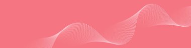Çizgiler ve dalgalarla soyut bir arkaplan. Web pankartı boyutu. Tasarım elementi izole edildi. Broşür, broşür, broşür, broşür, poster için vektör arkaplan. Kırmızı gradyan. Sevgililer Günü. Kadın Günü