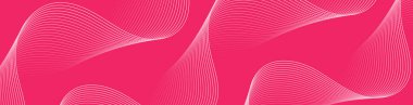 Çizgiler ve dalgalarla soyut bir arkaplan. Web pankartı boyutu. Tasarım elementi izole edildi. Broşür, broşür, broşür, broşür, poster için vektör arkaplan. Pembe gradyan. Sevgililer Günü. Kadın Günü