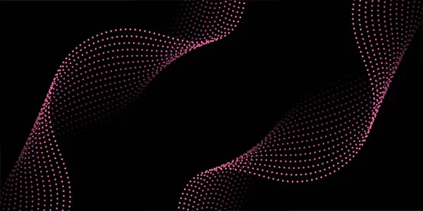 Çizgiler ve noktalarla soyut bir arkaplan. Web pankartı boyutu. Tasarım elementi izole edildi. Broşür, broşür, broşür, broşür, poster için vektör arkaplan. Pembe ve siyah eğim. Sevgililer Günü