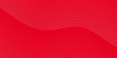 Çizgiler ve dalgalarla soyut bir arkaplan. Orta boy pankart. Tasarım elementi. Broşür, broşür, broşür, broşür, poster için vektör arkaplan. Kırmızı ve beyaz gradyan. Aşk, Sevgililer Günü