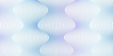 Çizgiler ve dalgalarla soyut bir arkaplan. Orta boy pankart. Tasarım elementi beyazda izole edildi. Broşür, broşür, broşür, broşür, poster için vektör arkaplan. Renkli bir eğilim. Mavi ve mor