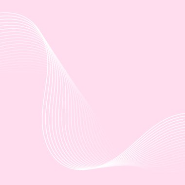 Çizgiler ve dalgalarla soyut bir arkaplan. Pankart. Tasarım elementi izole edildi. Broşür, broşür, broşür, broşür, poster için vektör arkaplan. Pembe ve beyaz eğim. Aşk, tatlı, yumuşak 