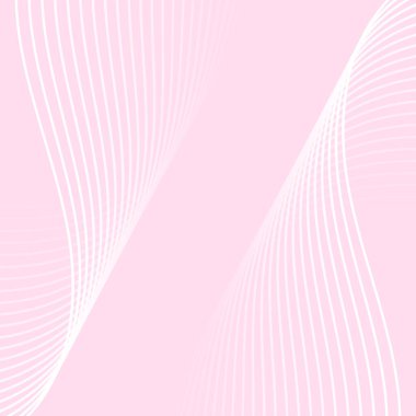 Çizgiler ve dalgalarla soyut bir arkaplan. Pankart. Tasarım elementi izole edildi. Broşür, broşür, broşür, broşür, poster için vektör arkaplan. Pembe ve beyaz eğim. Aşk, tatlı, yumuşak 