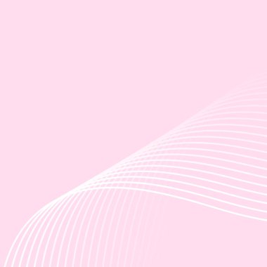 Çizgiler ve dalgalarla soyut bir arkaplan. Pankart. Tasarım elementi izole edildi. Broşür, broşür, broşür, broşür, poster için vektör arkaplan. Pembe ve beyaz eğim. Aşk, tatlı, yumuşak 