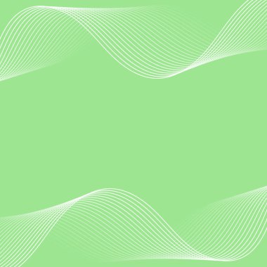 Çizgiler ve dalgalarla soyut bir arkaplan. Pankart. Tasarım elementi izole edildi. Broşür, broşür, broşür, broşür, poster için vektör arkaplan. Yeşil ve beyaz gradyan. Doğa, ekoloji, vegan