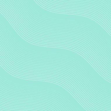 Çizgiler ve dalgalarla soyut bir arkaplan. Pankart. Tasarım elementi izole edildi. Broşür, broşür, broşür, broşür, poster için vektör arkaplan. Yeşil ve beyaz gradyan. Turkuaz, mavi