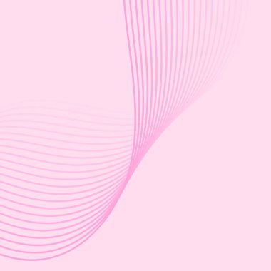 Çizgiler ve dalgalarla soyut bir arkaplan. Pankart. Tasarım elementi izole edildi. Broşür, broşür, broşür, broşür, poster için vektör arkaplan. Pembe gradyan. Aşk, tatlı, yumuşak