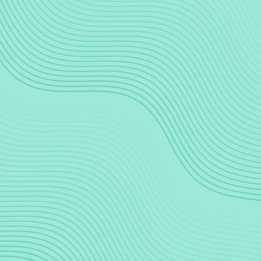 Çizgiler ve dalgalarla soyut bir arkaplan. Pankart. Tasarım elementi izole edildi. Broşür, broşür, broşür, broşür, poster için vektör arkaplan. Yeşil gradyan. Turkuaz, mavi