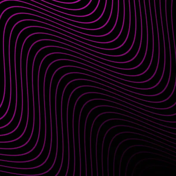 Çizgiler ve dalgalarla soyut bir arkaplan. Pankart. Tasarım elementi siyahta izole edildi. Broşür, broşür, broşür, broşür, poster için vektör arkaplan. Pembe ve siyah eğim. Mor, karanlık, gece