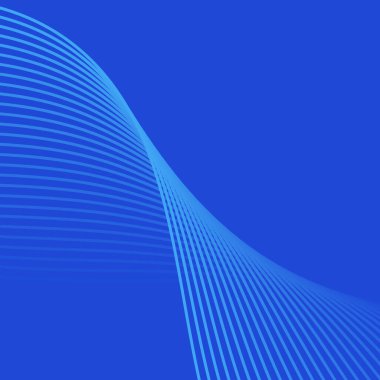 Çizgiler ve dalgalarla soyut bir arkaplan. Pankart. Tasarım elementi izole edildi. Broşür, broşür, broşür, broşür, poster için vektör arkaplan. Mavi Gradyan