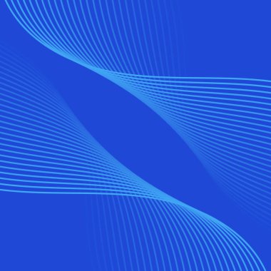 Çizgiler ve dalgalarla soyut bir arkaplan. Pankart. Tasarım elementi izole edildi. Broşür, broşür, broşür, broşür, poster için vektör arkaplan. Mavi Gradyan