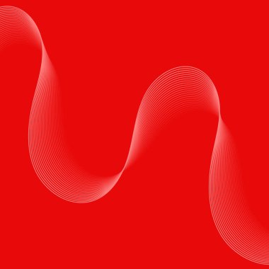 Çizgiler ve dalgalarla soyut bir arkaplan. Pankart. Tasarım elementi izole edildi. Broşür, broşür, broşür, broşür, poster için vektör arkaplan. Kırmızı gradyan. Aşk, Sevgililer Günü