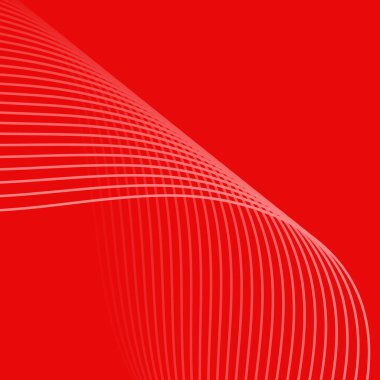 Çizgiler ve dalgalarla soyut bir arkaplan. Pankart. Tasarım elementi izole edildi. Broşür, broşür, broşür, broşür, poster için vektör arkaplan. Kırmızı gradyan. Aşk, Sevgililer Günü