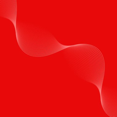 Çizgiler ve dalgalarla soyut bir arkaplan. Pankart. Tasarım elementi izole edildi. Broşür, broşür, broşür, broşür, poster için vektör arkaplan. Kırmızı gradyan. Aşk, Sevgililer Günü
