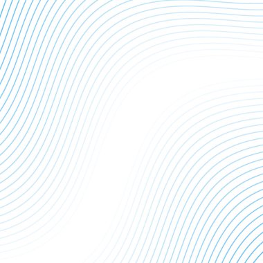 Çizgiler ve dalgalarla soyut bir arkaplan. Pankart. Tasarım elementi beyazda izole edildi. Broşür, broşür, broşür, broşür, poster için vektör arkaplan. Renkli bir eğilim. Mavi ve beyaz