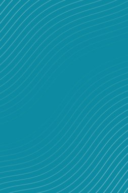 Çizgiler ve dalgalarla soyut bir arkaplan. Standart poster boyutunda. Tasarım elementi izole edildi. Broşür, broşür, broşür ve broşür için vektör arkaplan. Turkuaz gradyan. Mavi renk 