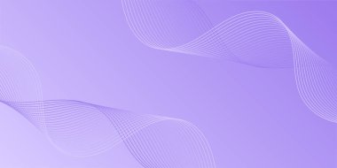 Çizgiler ve dalgalarla soyut bir arkaplan. Orta boy pankart. Tasarım elementi izole edildi. Broşür, broşür, broşür, broşür, poster için vektör arkaplan. Mor renkte. Violet