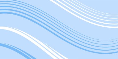 Çizgiler ve dalgalarla soyut bir arkaplan. Olay afişi. Orta boy pankart. Broşür, broşür, broşür ve broşür için vektör arkaplan. Tasarım için soyut bir öğe. Mavi renk