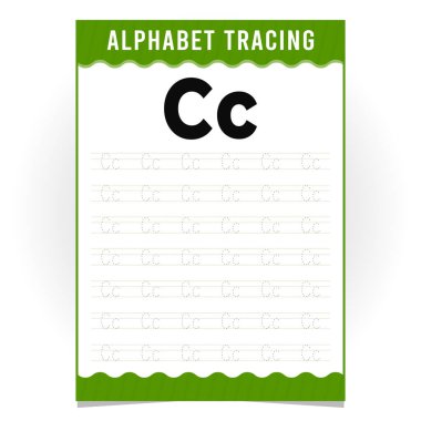 Alfabe C Çocuk Etkinliği İçin Abc İngilizce Flashcard Yazdırma Tablosu