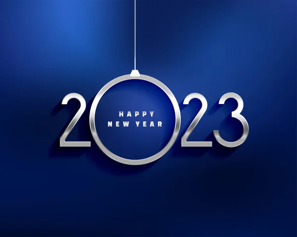 happy new year holiday background with 2023 silver text vector