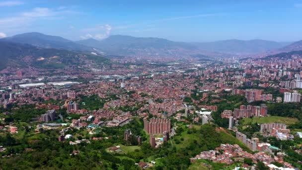 Panorâmica Cidade Medellín Colômbia Imagens Alta Qualidade — Vídeo de Stock