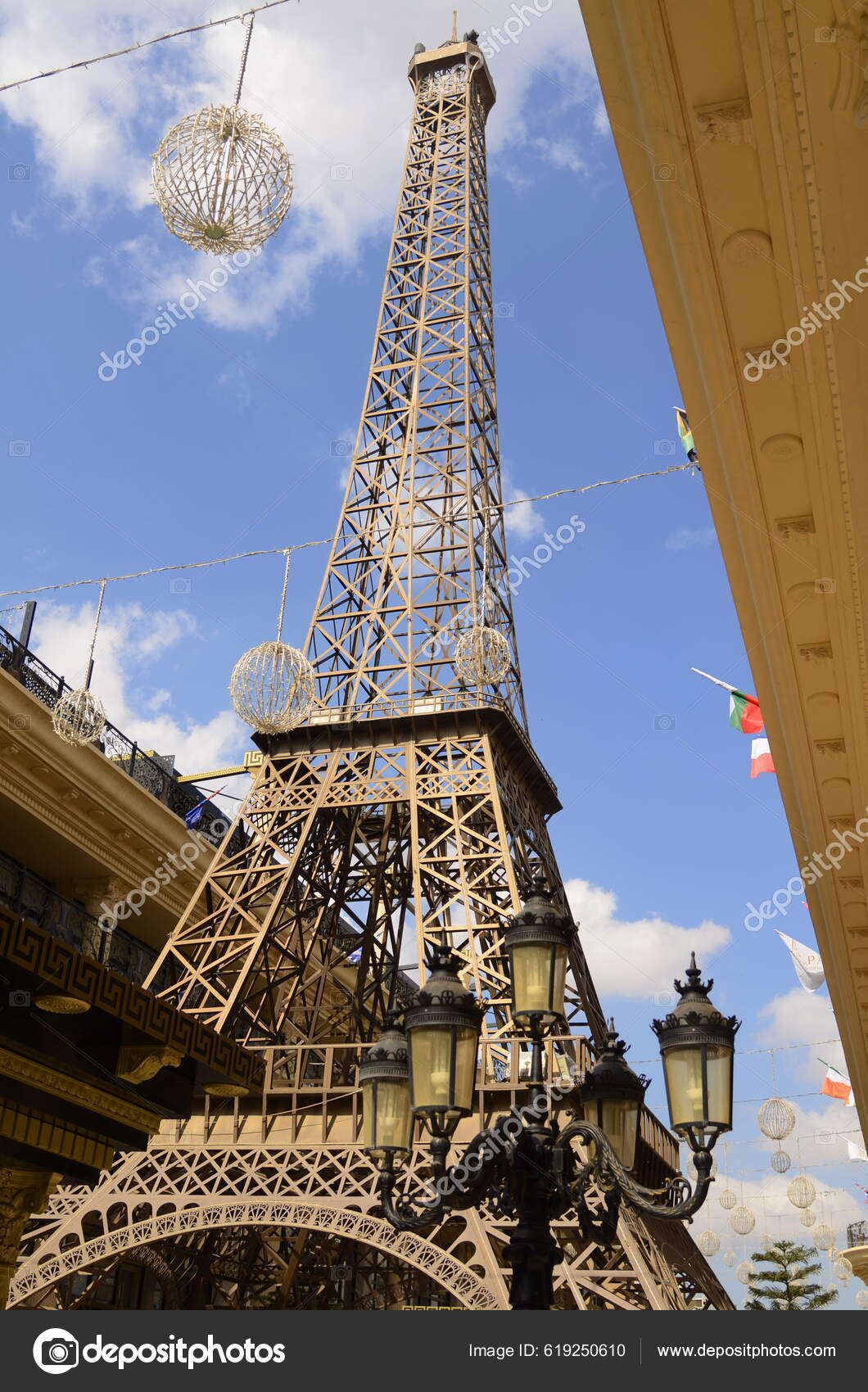 Netivot Israel November 2022 Model Eiffel Tower Shopping Mall Paris ...