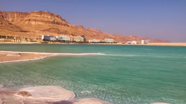 Ein Bokek Resort Sul Mar Morto Israele Panorama Maestose Montagne — Video Stock